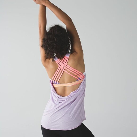 Lululemon Wild Tank-Size 8- Strappy Bra Draped Back Lightweight Athletic Tank - Picture 3 of 13